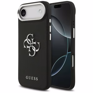 Guess Grained Big 4G Classic Logo чехол для iPhone 17 Air - черный