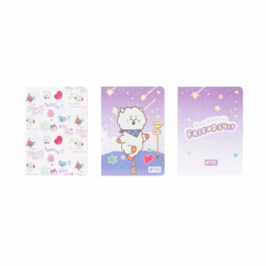 BT21 RJ A6 piezīmju grāmatiņu komplekts, 3 gab.