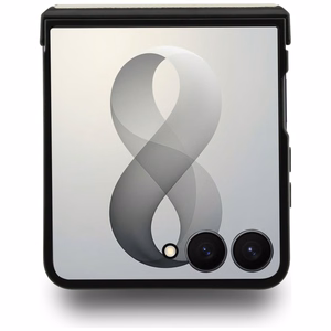 Bēšs Guess Magnetic Ring Stand Grained Classic Logo MagSafe vāciņš Samsung Galaxy Z Flip8
