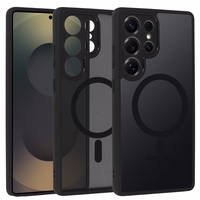 Pilnīgs matēts Mag vāks viedtālrunim Samsung Galaxy S25 Ultra - melns