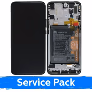 LCD Displejs Saderīgs ar Huawei P Smart Z Ar Frame / Midnight Melns / (Service Pack)