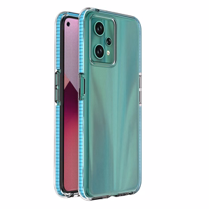 Spring viedtālruņa apvalks Realme 9 Pro silikona pārvalks ar rāmi gaiši zils