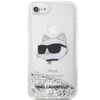 Karl Lagerfeld KLHCI8LNHCCS iPhone 7/8/SE 2020/2022 sudraba/sudraba cietais apvalks Mirdzošs Choupette Galva