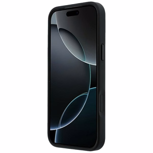 Mercedes 3D MagSafe ādas maciņš, paredzēts iPhone 18 Pro Max / 17 Pro Max, melns