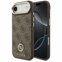 Guess 4G Strass Logo Magnētiskais viedtālruņa apvalks iPhone Air - brūna