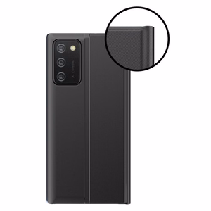 Viedtālruņa vāciņš Sleep Case Samsung Galaxy A03s (166.5) ar statīvu - melns