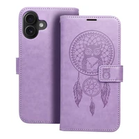MEZZO grāmatas apvalks IPHONE 16 Plus sapņu ķērājs violeta