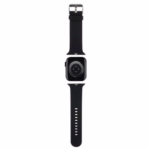 Karl Lagerfeld 3D резиновый ремешок Choupette Head Apple Watch 42/44/45/49mm - черный