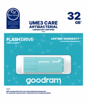 GOODRAM zibatmiņa UME3 32GB USB3.0 (Biomaster aizsardzība)