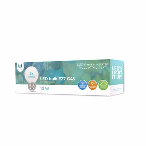 Forever Light LED spuldze E27 G45 2W 230V neitrāli balta 5 gab.