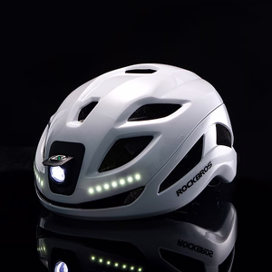 Rockbros ZK-077 velosipēda ķivere ar integrētu daudzvirzienu apgaismojumu 57-61 cm - balta