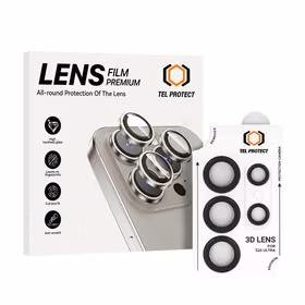 Rūdīts stikls Tel Protect 3D objektīvs kamerai priekš Samsung Galaxy S26 Ultra black (5 gabali)