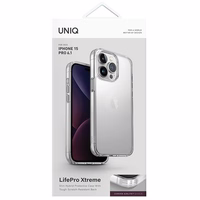 Uniq LifePro Xtreme Magnētiskais uzlādes viedtālruņa apvalks iPhone 15 Pro - caurspīdīgs