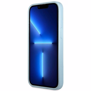 Viedtālruņa apvalks iPhone 13 Pro / 13 6.1 Saffiano 4G mazā metāla logotipa zilā