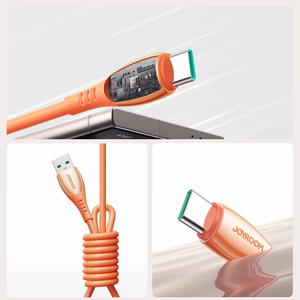 Joyroom S-A59 Vibrant Series 3A USB-A - USB-C Kabelis 1.2m - oranžs