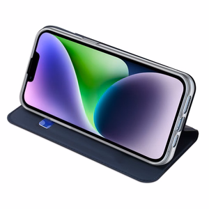 Viedtālruņa apvalks Skin Pro Wallet Case iPhone 15 Plus - zils