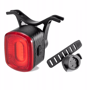 Rockbros Q2S LED aizmugurējais velosipēda lukturis ar Smart Stop System + USB-C - USB-A kabelis - melns
