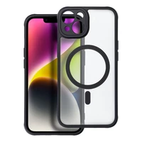 Pilnībā matēts magnētiskais viedtālruņa apvalks ar MagSafe savietojams ar iPhone 14 melns
