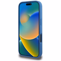 Guess 4G Circle Classic Logo Magnētiskais viedtālruņa apvalks iPhone 16 Pro - zils