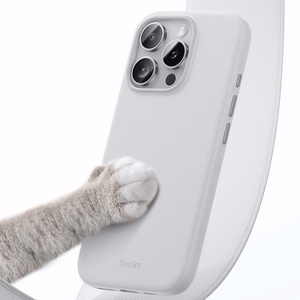 Benks magnētiskais Vita Pro silikona viedtālruņa apvalks Iphone 16 Pro, pelēks