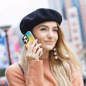 Чехол Dux Ducis Zest для Apple iPhone 16 Pro градиент радуга