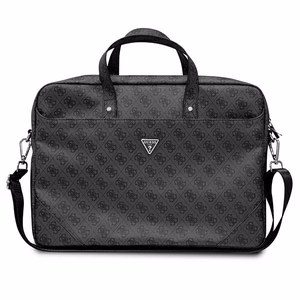 Guess Saffiano 4G Triangle Logo soma 16'' klēpjdatoram - melna