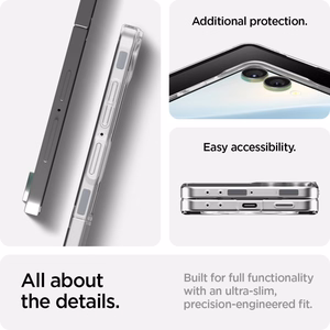 Spigen AirSkin Mag MagSafe Case for Samsung Galaxy Z Flip 7 - Clear and White