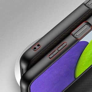 Dux Ducis Fino apvalks pārklāts ar neilona materiālu Samsung Galaxy A22 4G zaļš