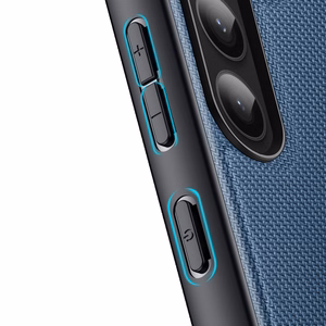 Dux Ducis Fino viedtālruņa apvalks Samsung Galaxy S23+ ar silikona rāmi zils