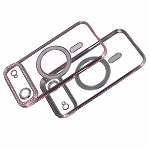 Viedtālruņa apvalks Bling Magsafe Case for Iphone 17 Air - rozā