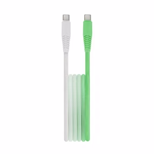 Setty kabelis USB-C - USB-C 1,5 m 3A KGC-C-1.5320 piparmētru-balts gradients