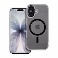 Drop Glue krāsains magnētiskais viedtālruņa apvalks, saderīgs ar MagSafe, paredzēts IPHONE 17, melns