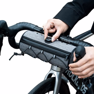 Rockbros TL002 ROAD TO SKY 1.5L ūdensizturīga velosipēda stūres soma - pelēka