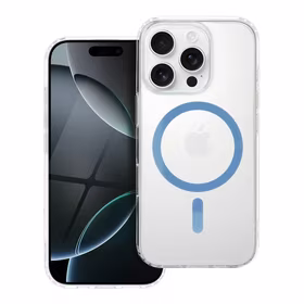 Drop Glue krāsains gredzenveida Magnētiskais viedtālruņa apvalks, saderīgs ar MagSafe IPHONE 15 PRO, gaiši zils