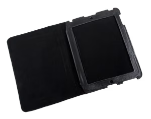 Чёрный кожаный чехол для Apple iPad 3