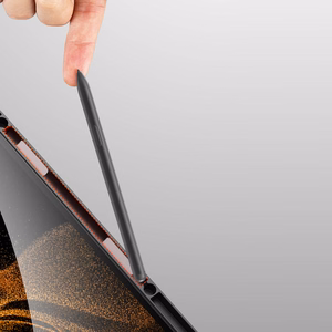 Dux Ducis Domo salokāms apvalks planšetdatoram ar Smart Sleep funkciju Samsung Galaxy Tab S8/S9 Ultra statīvs - melns