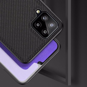 Dux Ducis Fino case covered with nylon material for Samsung Galaxy A22 4G black