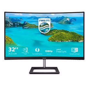 Philips E Line 322E1C/00 LED display 80 cm (31.5") 1920 x 1080 pixels Full HD LCD melns