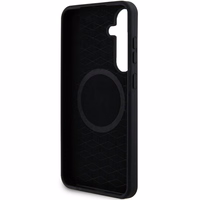 BMW M Silikona drukāts gredzens Magnētiskais viedtālruņa apvalks Samsung Galaxy S24+ - melns