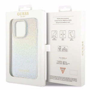 Guess IML Faceted Mirror Disco Iridescent viedtālruņa apvalks iPhone 14 Pro - daudzkrāsains