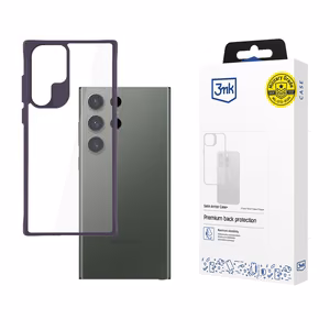 3mk Satin Armor viedtālruņa apvalks+ Violets Samsung Galaxy S24 Ultra - caurspīdīgs
