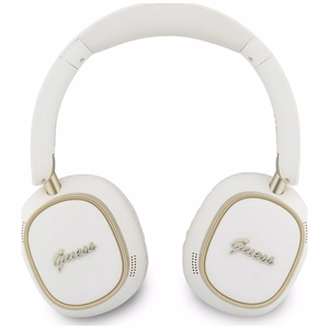 Bezvadu austiņas Guess ENC Rectangle Metal Script, baltas