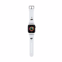 Karl Lagerfeld 3D Rubber Karl&Choupette Heads siksniņa for Apple Watch 42/44/45/49mm - balts