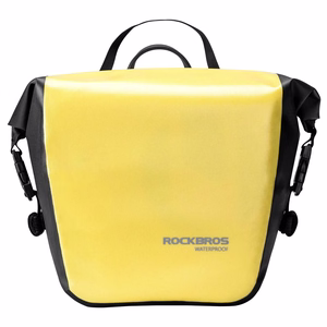 Rockbros AS-003-1Y 10-14l ūdensnecaurlaidīga velosipēda soma ar plecu siksnu, stiprināma priekšā vai aizmugurē, dzeltena