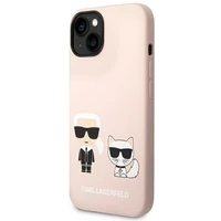 Karl Lagerfeld KLHMP14SSSKCI iPhone 14 6.1 "cietais apvalks gaiši rozā / gaiši rozā Silikona Karls & Choupette Magsafe
