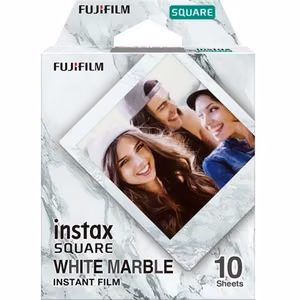 Fujifilm Instax Square White Marble – tūlītējā filma ar balta marmora raksta rāmi, 10 loksnes