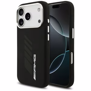 Силиконовый чехол AMG Oversize Rhombs MagSafe для iPhone 17 Pro (чёрный)