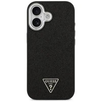 Guess Mirdzošs Trīsstūra Logotips Magnētiskais viedtālruņa apvalks iPhone 17 - melns