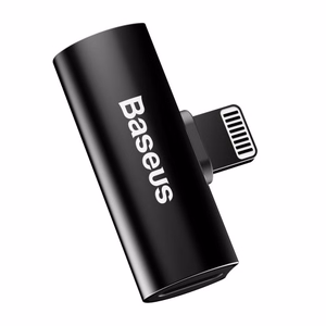 Adapteris Baseus L46 melns (ieeja Lightning / izeja 2x Lightning)