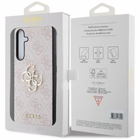 Guess 4G Big Metal Logo viedtālruņa apvalks Samsung Galaxy A55 - rozā